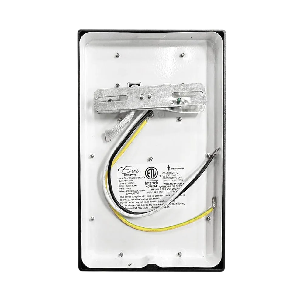 15.8W Mini Outdoor LED Wall Pack with Matte Black Aluminum Die Cast & Frosted Plastic Lens - Dusk to Dawn Photocell