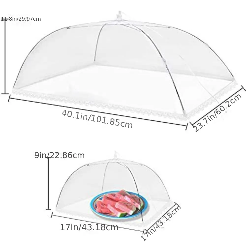 1pc Folding Vegetable Cover, Large Anti-Flies Kitchen Outdoor Food Cover