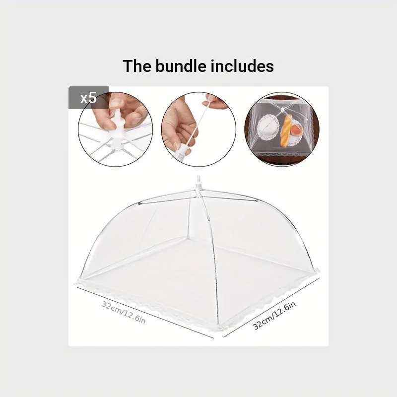 1pc Folding Vegetable Cover, Large Anti-Flies Kitchen Outdoor Food Cover