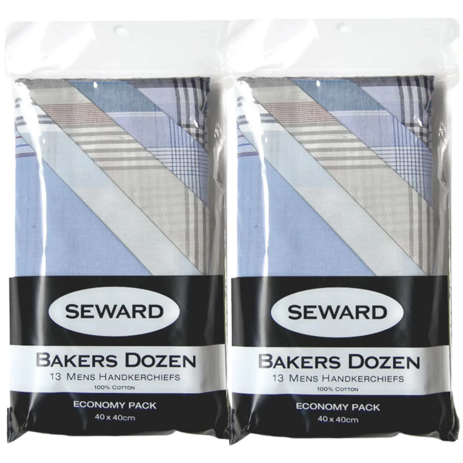 26x Seward Mens Handkerchiefs - 100% Cotton Hankies -Pocket Square