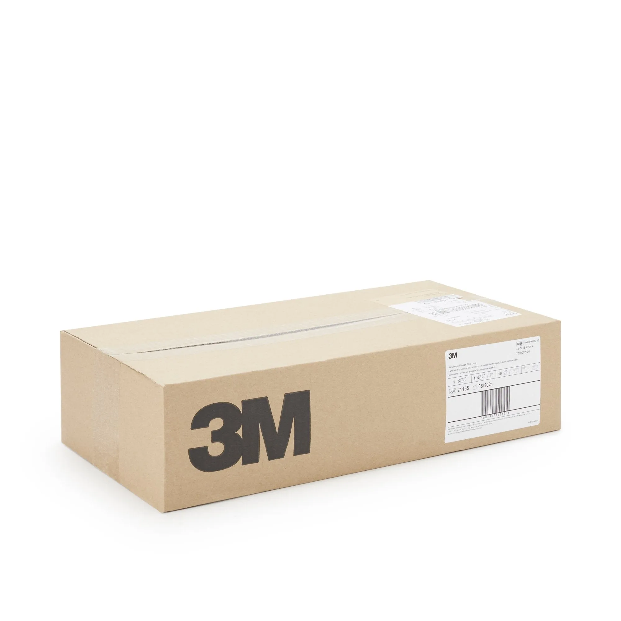 3M Chemical Splash Goggles, 1 Box of 10