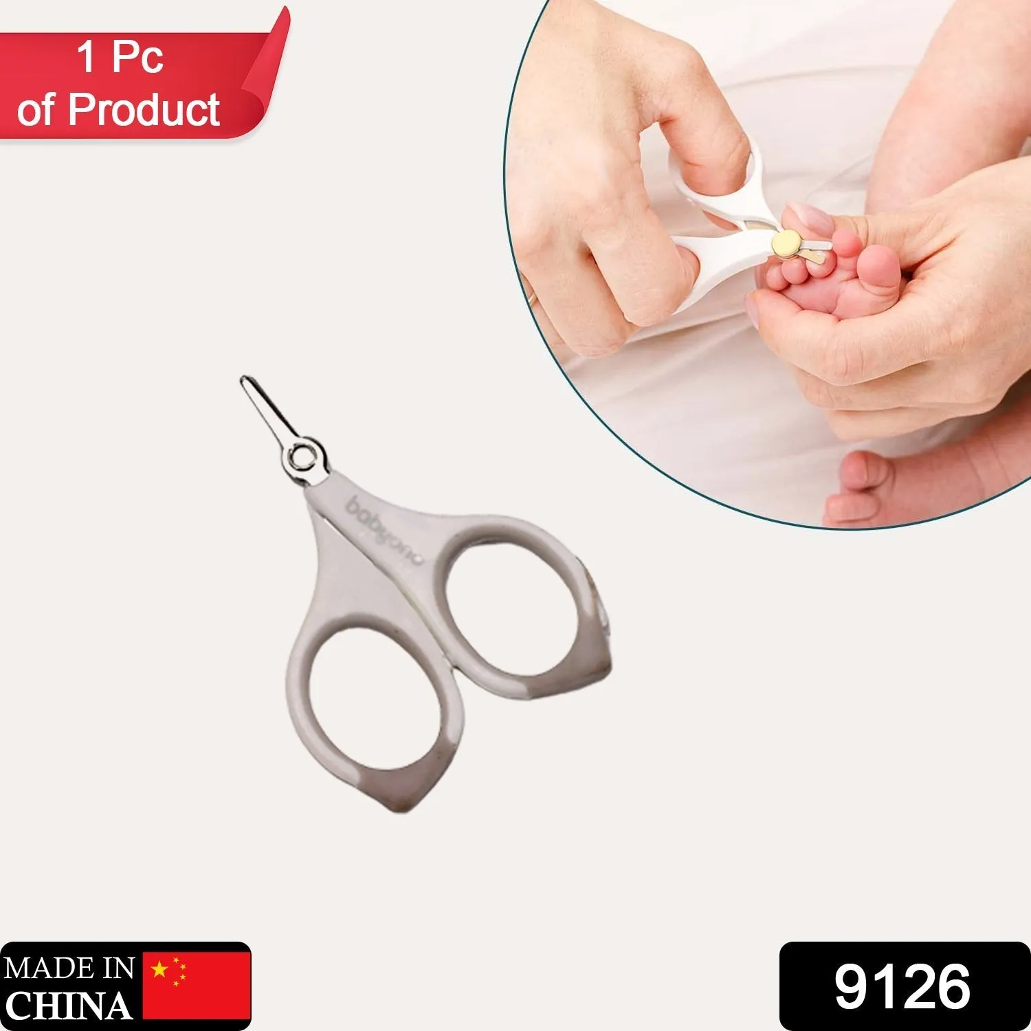 9126 Baby Safety Scissors with Circular Cutter Head for Clipping Specially Designed Scissors for Clipping Your Baby's Nails