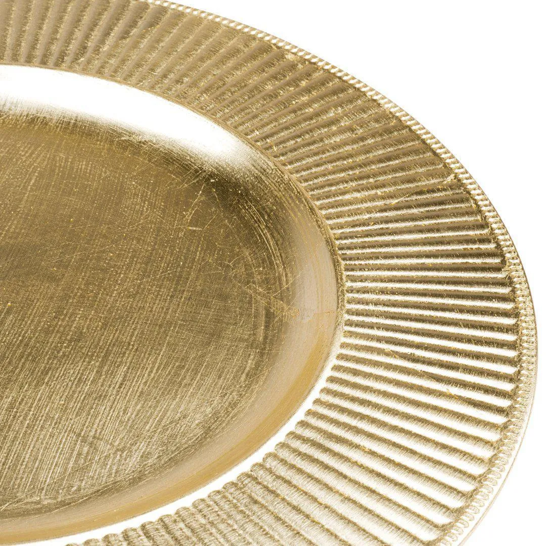 Acrylic Charger Plates Round Ribbed Bulk Pack