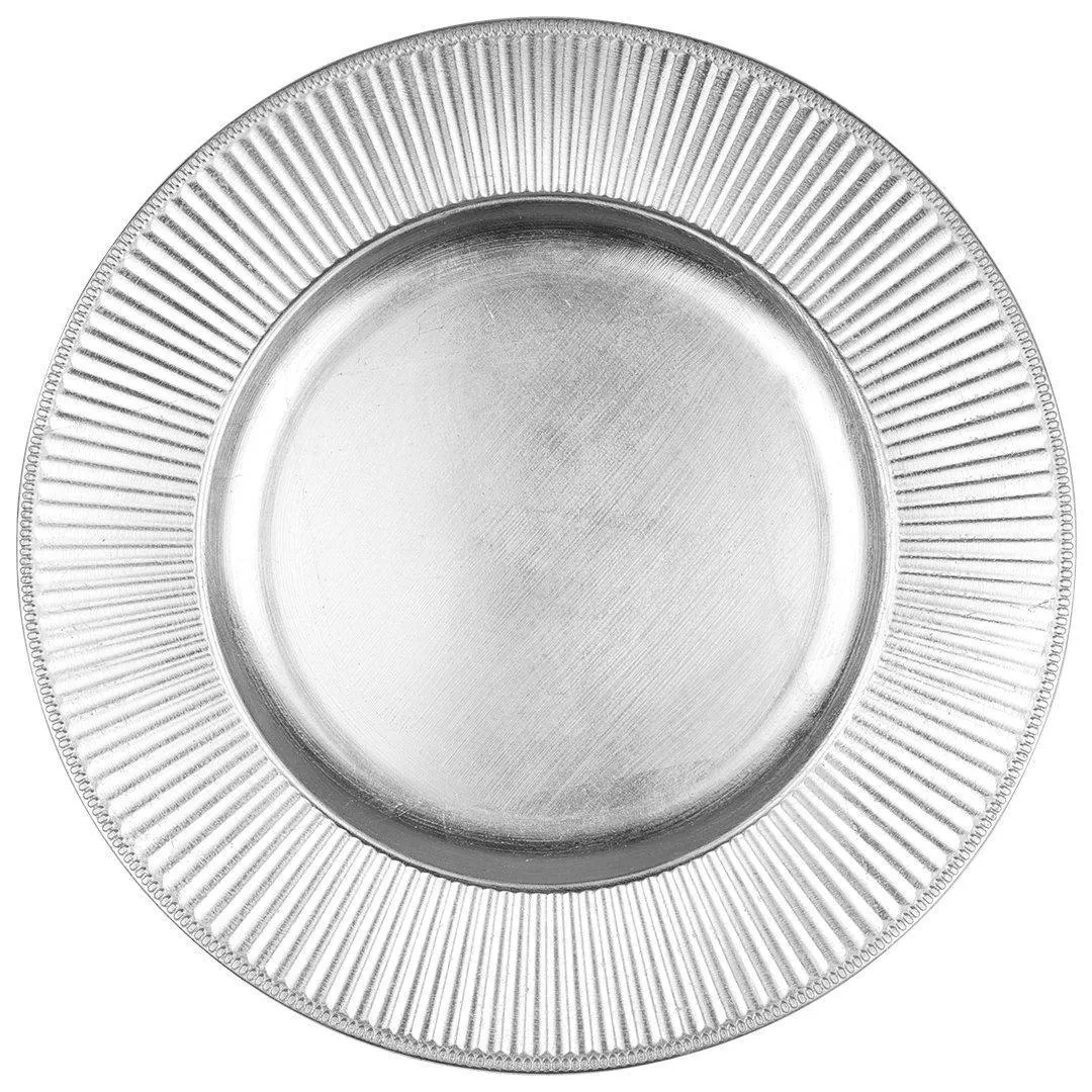 Acrylic Charger Plates Round Ribbed Bulk Pack