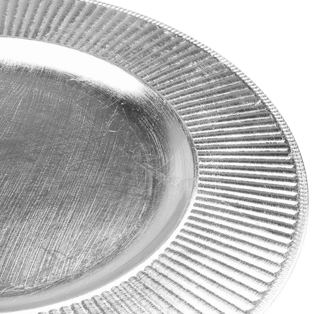 Acrylic Charger Plates Round Ribbed Bulk Pack