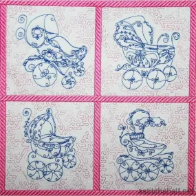 Antique Strollers Trapunto