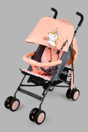 Babies Pink Unicorn Baby Stroller