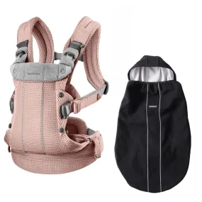 Baby Carrier Harmony, 3D Mesh in Dusty Pink   Free Outdoor Baby Carrier Cover