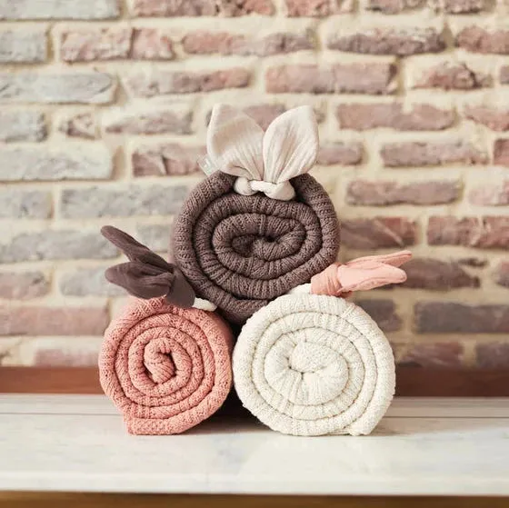 Baby Knitted Blanket Chestnut