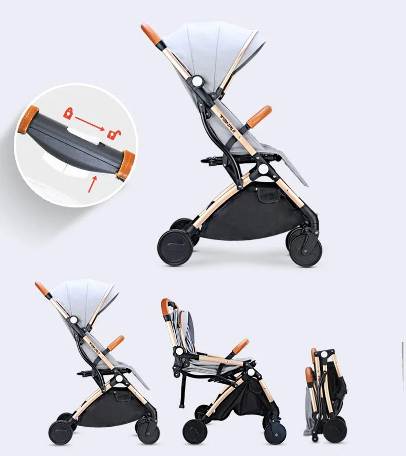 Baby Stroller Trolley Car trolley Folding Baby Carriage 2 in 1 Buggy Lightweight Pram Europe Stroller Original Pushchair