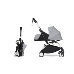 BABYZEN YOYO² Baby Stroller Set - White Frame with Stone 0  Newborn Pack