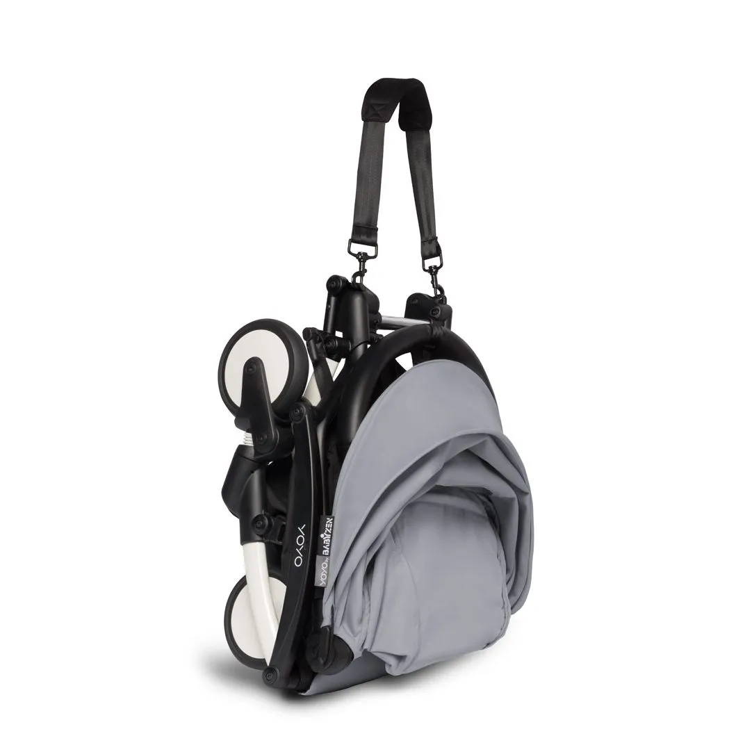 BABYZEN YOYO² Baby Stroller Set - White Frame with Stone 0  Newborn Pack