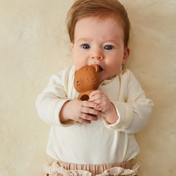 Bear Teething Ring Natural Rubber