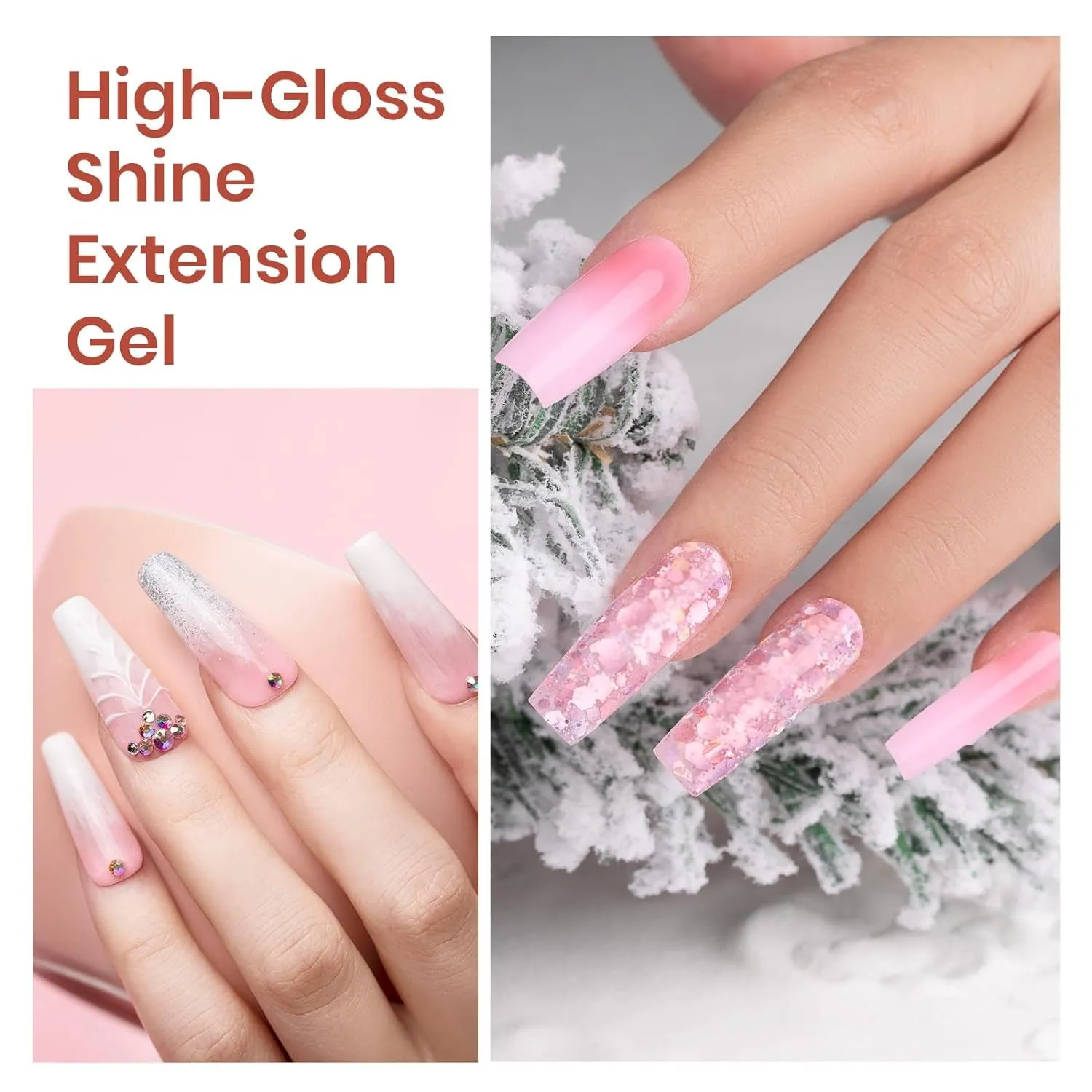 Beetles 4-Color Poly Nail Gel Kit with Slip Solution, Base & Top Coat - DIY Nail Art Set for Women
