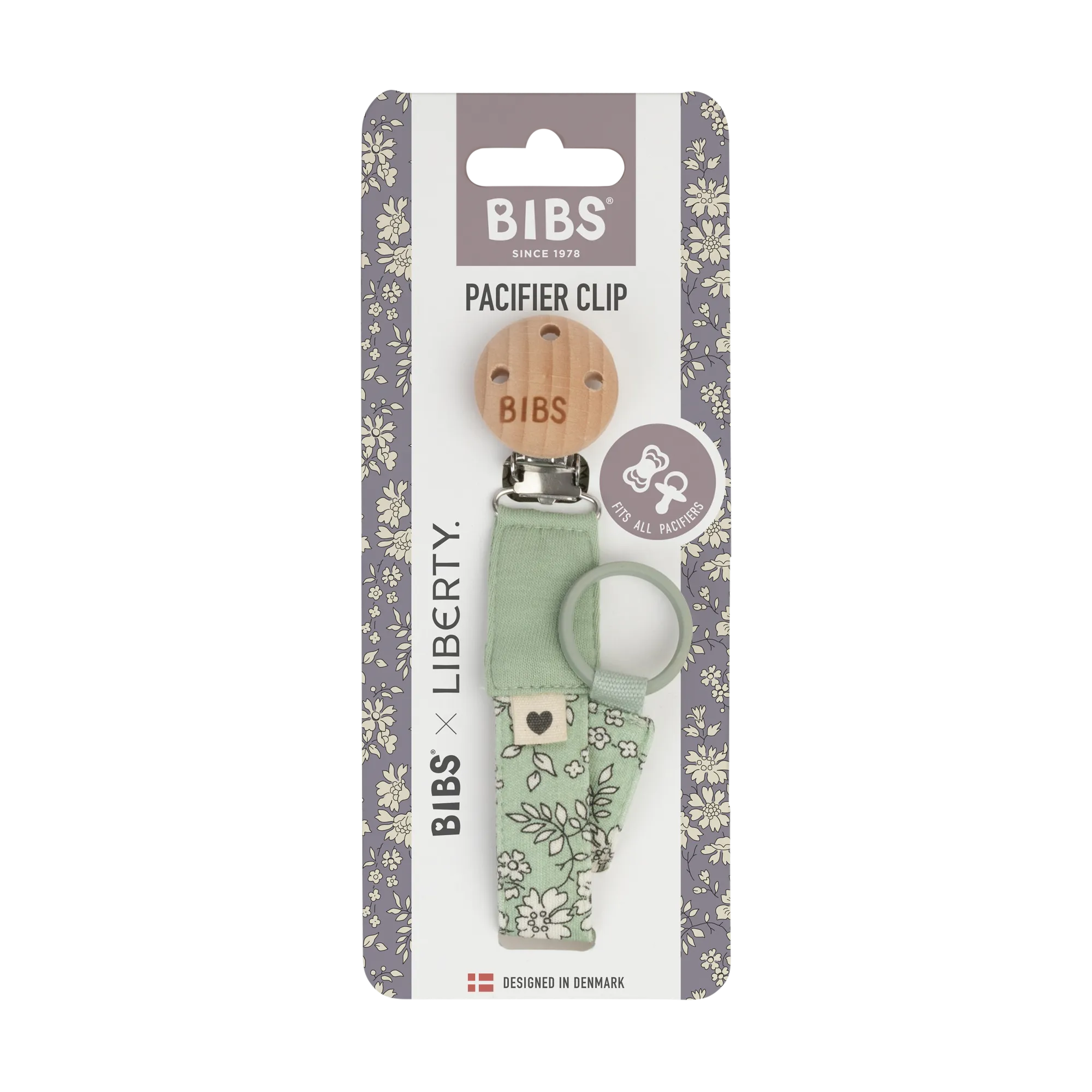 BIBS x Liberty Pacifier Clip | Sage & Capel