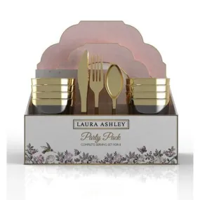 Blush Gold Flower 56pc Party Set (Setting for 8)
