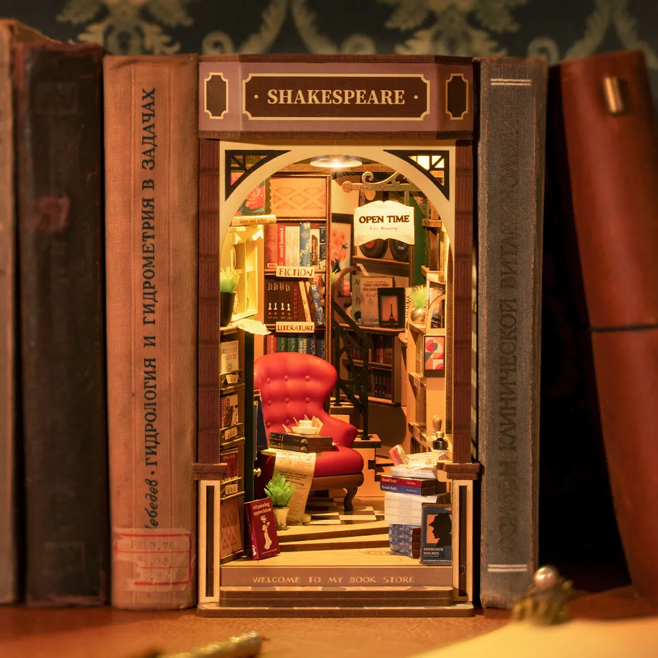 Book Store | Robotime Rolife TGB07 DIY Miniature Book Nook Kit