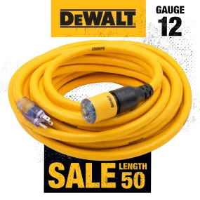 Click-to-Lock DEWALT Dual Lighted Extension Cord