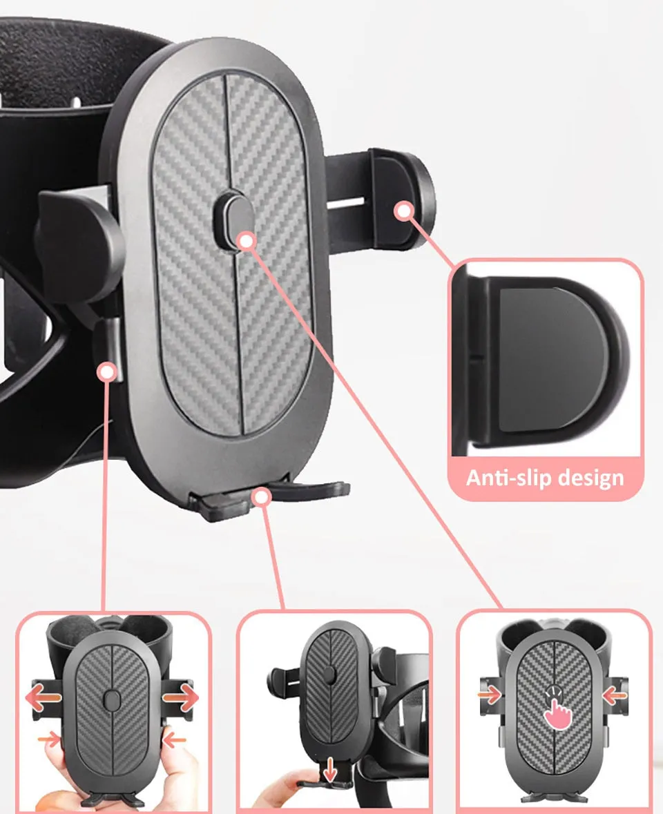 Cup/Bottle & Phone Holder For Strollers