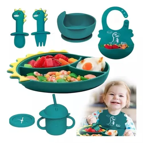 Dino Feeding Set – BPA-Free, Easy-Suction for Toddlers’ Self-Feeding