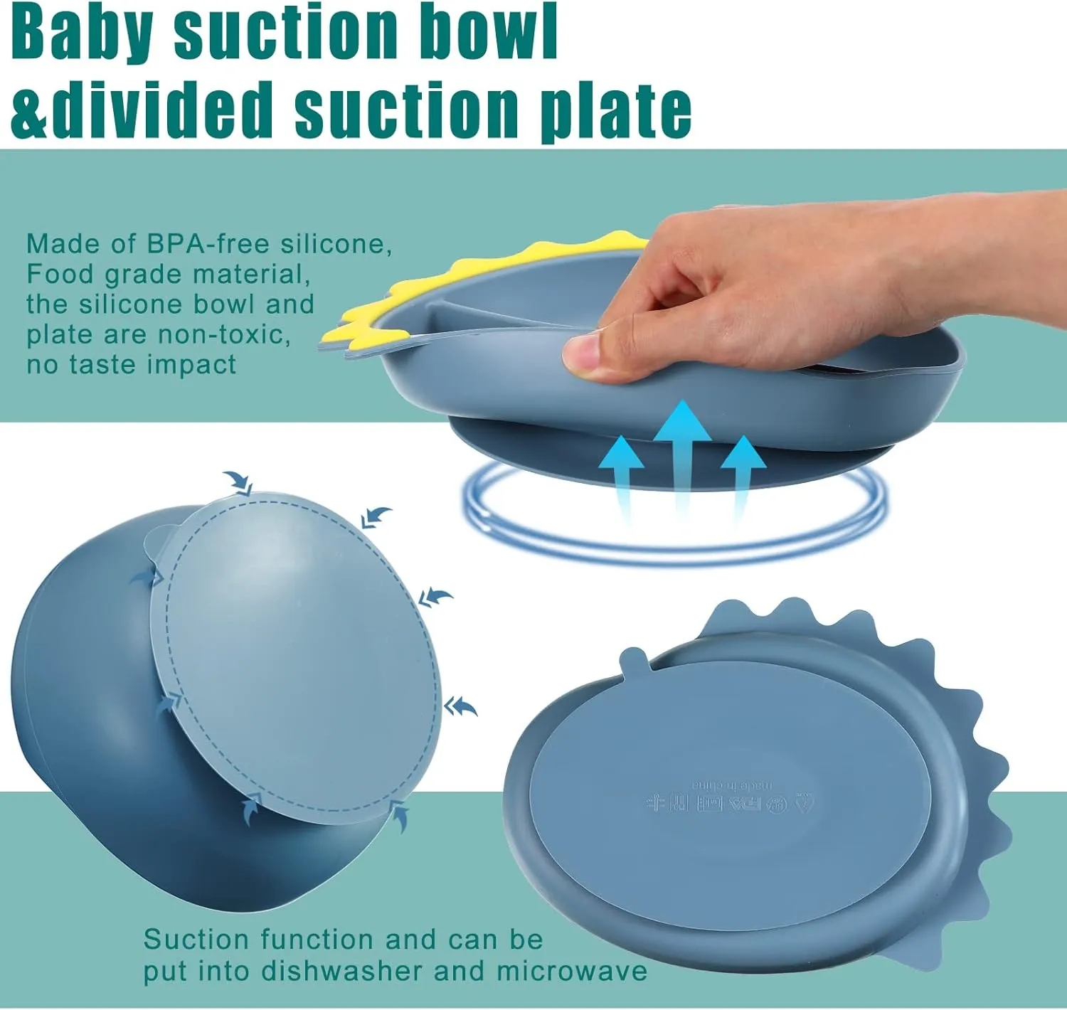 Dino Feeding Set – BPA-Free, Easy-Suction for Toddlers’ Self-Feeding