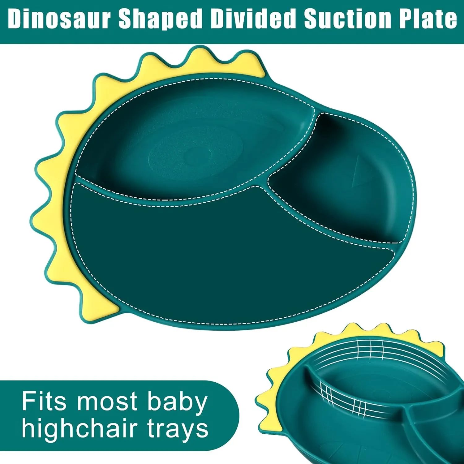 Dino Feeding Set – BPA-Free, Easy-Suction for Toddlers’ Self-Feeding