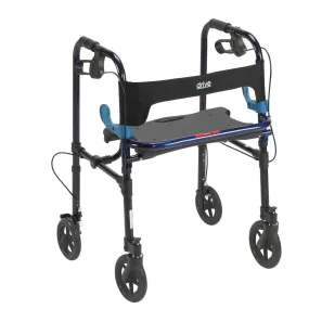 Drive Medical Clever Lite Walker Rollator Adult Blue - 8" Wheels