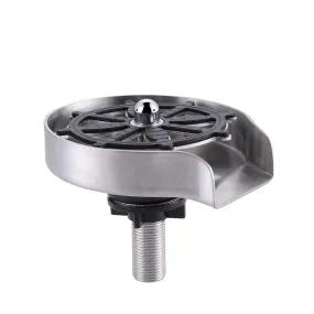 Glass Rinser for Kitchen Sink Stainless Steel Bottle Washer for Bar Sink Brushed Nickel JK0143