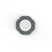Grey Silver Flower 56 pc Party Set (Setting for 8)