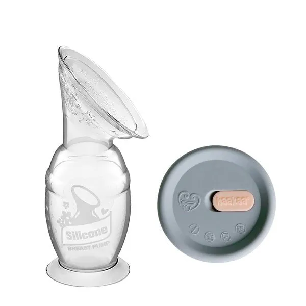 Haakaa Silicone Breast Pump with Suction Base & Silicone Cap Combo 100ml
