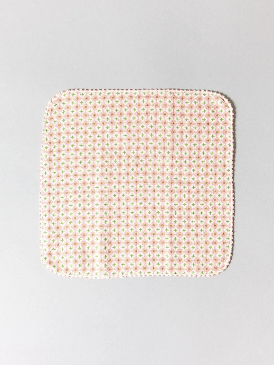 Haikara Little Handkerchief Pattern, Cross Pink