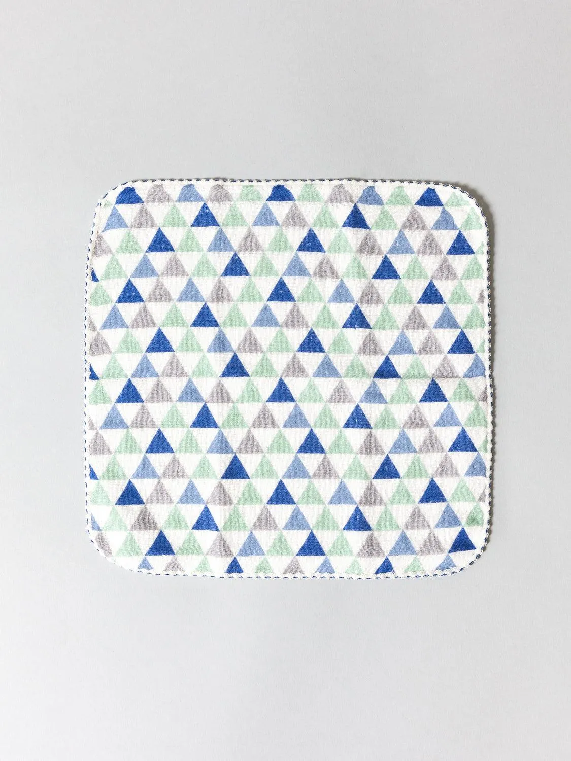 Haikara Little Handkerchief Pattern, Triangle Blue