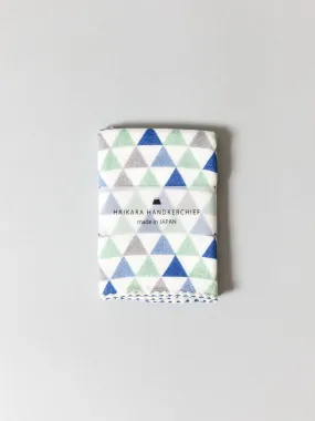 Haikara Little Handkerchief Pattern, Triangle Blue