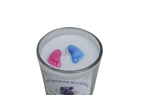 Help Them Shine Baby Shower Premium Soy Wax Scented Candle Natural Fragrance | Smoke and Paraffin Free | Soy Wax | Glass Jar | Clean Burn | Luxury and Elegance | Long Burn| Home Decor Set of 3 Piece