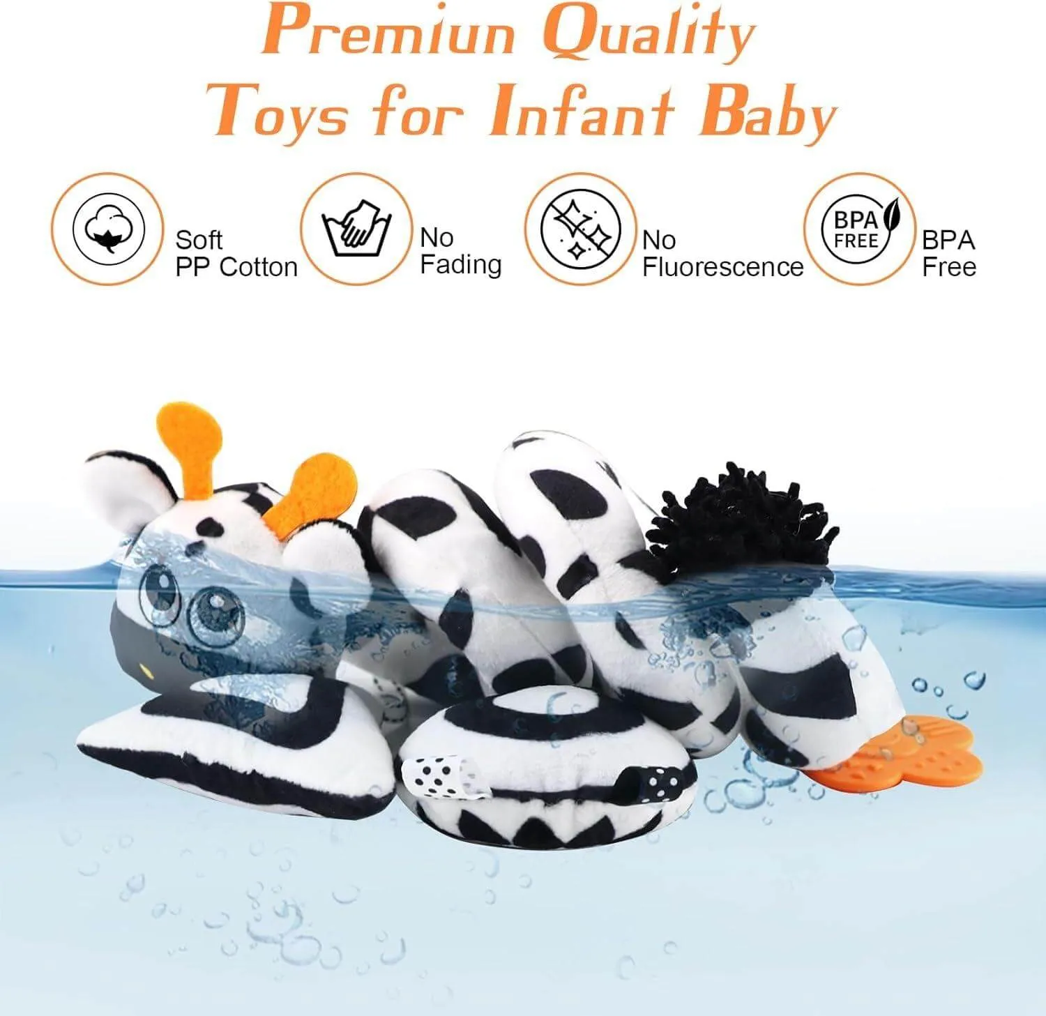 High Contrast Baby Toys for Newborn, Black and White Hanging Toy
