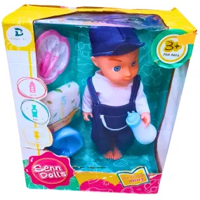Interactive Baby Doll Toy with Drinking & Pee Function - For Kids Aged 3  | Roleplay Set with Accessories