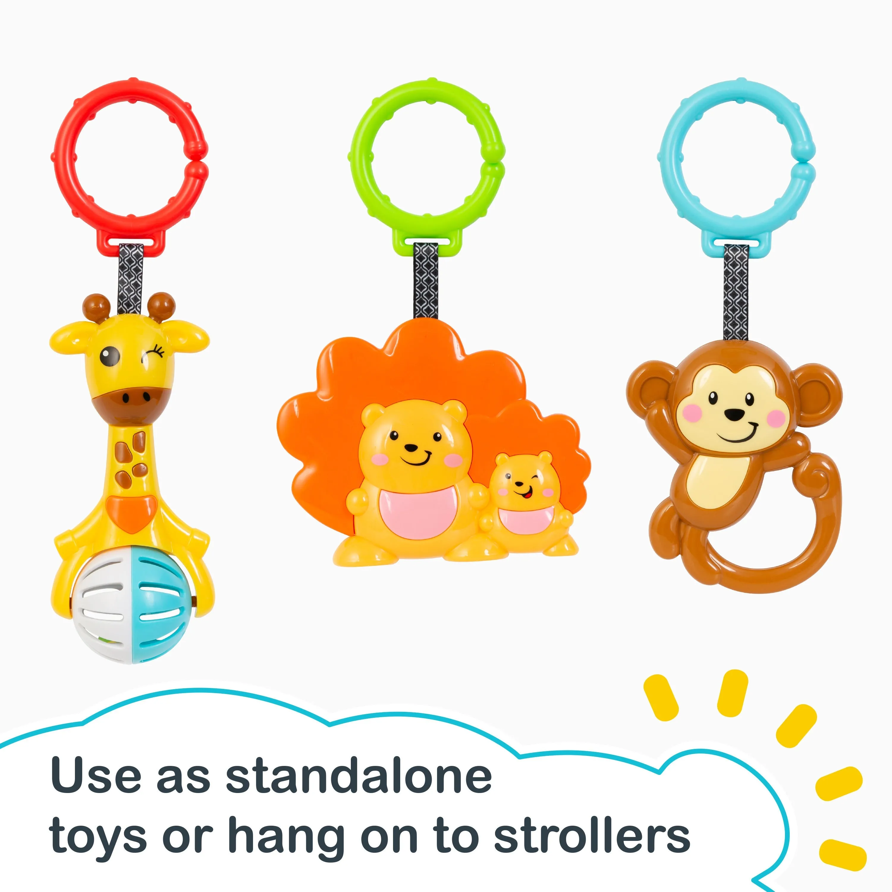 Jingle Jungle 3-Pack Rattle Hooks