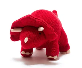 Knitted Triceratops Dinosaur