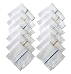 Kuber Industries Cotton Premium Collection Handkerchief|Easy Wash & Premium Cotton Fabric|Size 42 x 42 CM, Pack of 12 (Multicolour)
