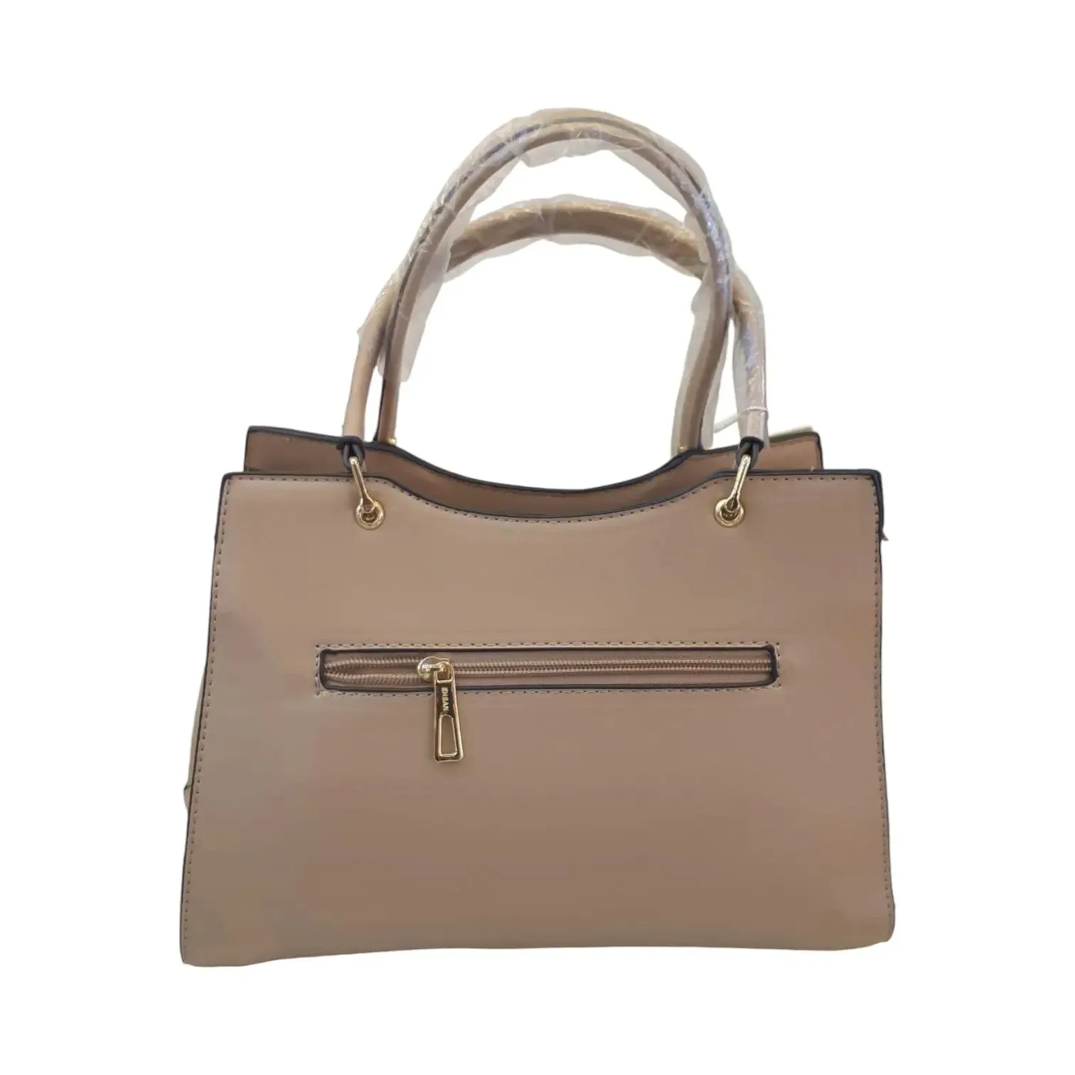 Leather Tote Bag with triangle shape