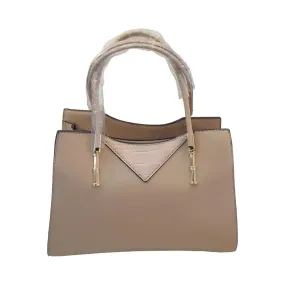 Leather Tote Bag with triangle shape