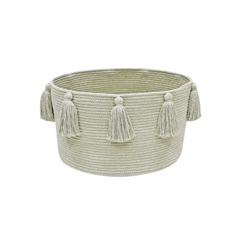 Lorena Canals Basket New Tassels Olive