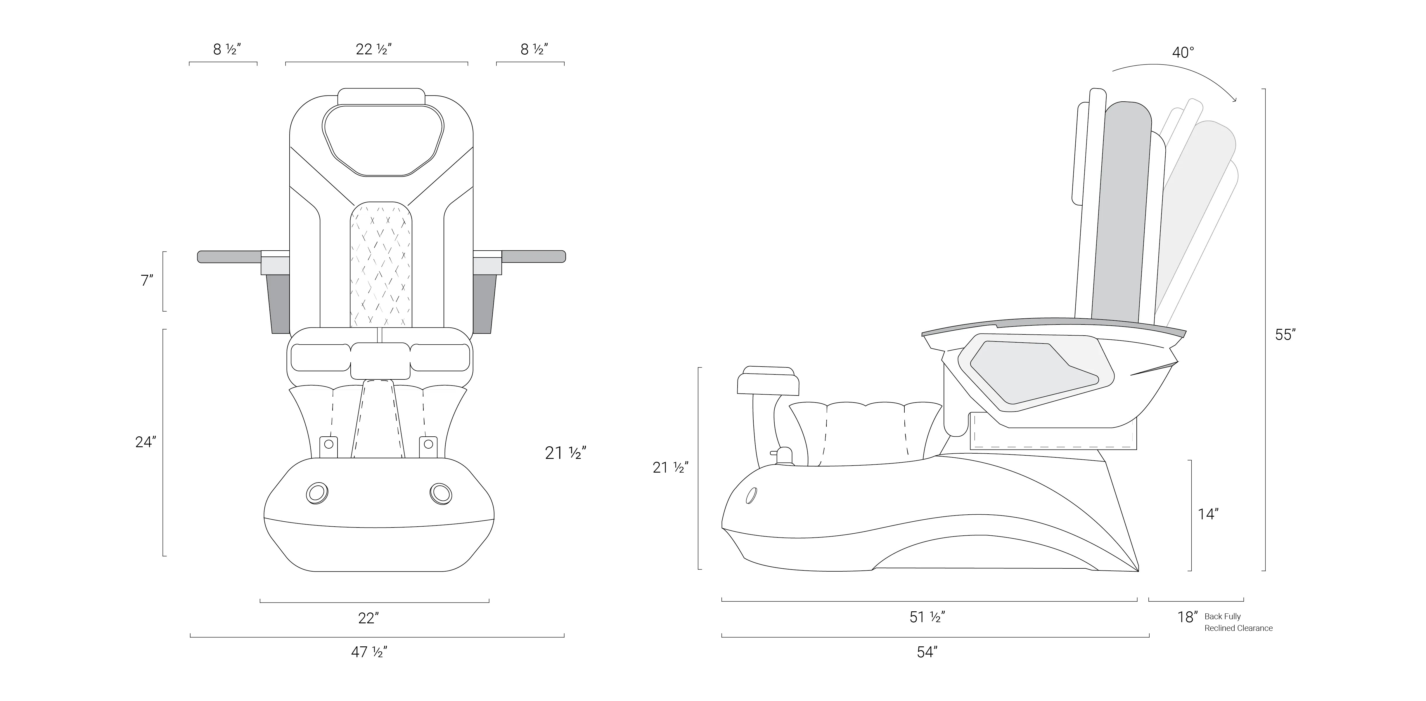 LOTUS II Shiatsulogic LX Pedicure Chair