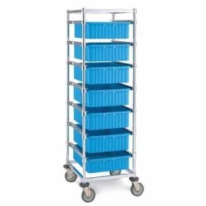 Metro APT1C-5MP Adjustable Single Bay Kitting Carts with Polyurethane Casters, 26" x 20" x 68"