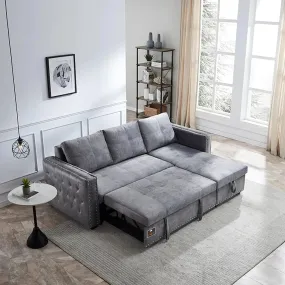Modern Style  L-Shape Sofa Bed with Comfort Cushion