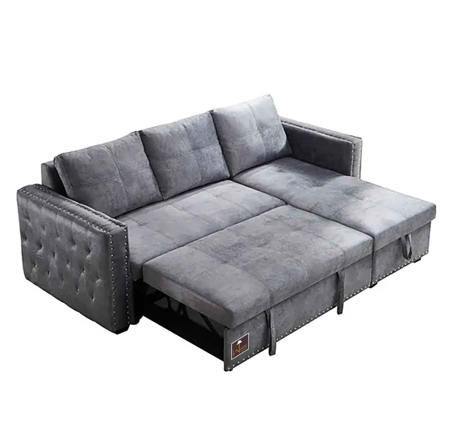 Modern Style  L-Shape Sofa Bed with Comfort Cushion