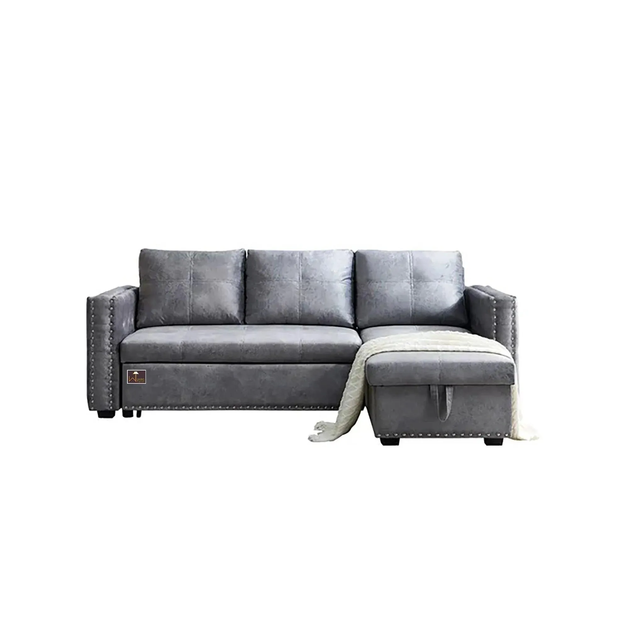 Modern Style  L-Shape Sofa Bed with Comfort Cushion