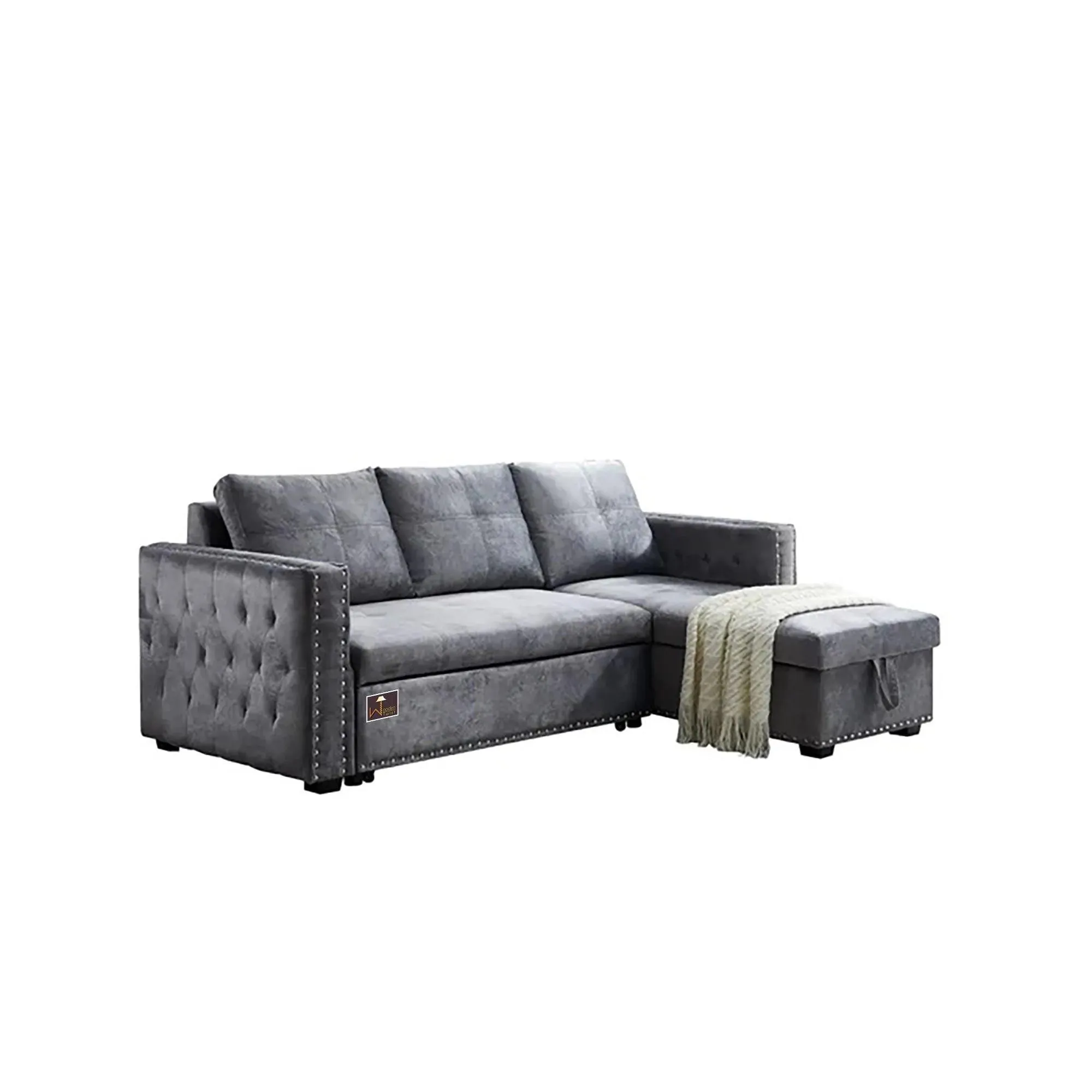 Modern Style  L-Shape Sofa Bed with Comfort Cushion