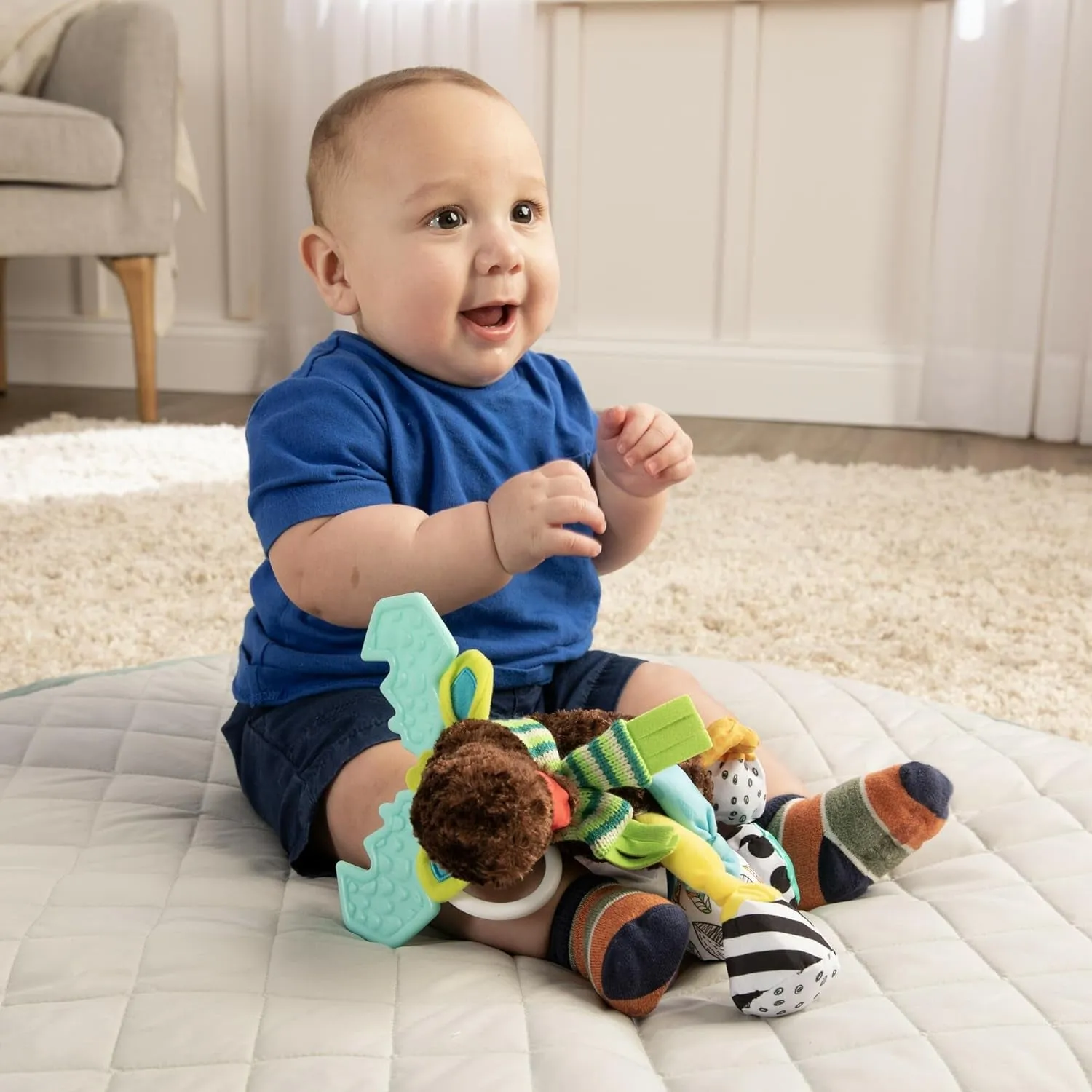Mortimer the Moose Clip on Car Seat and Stroller Toy