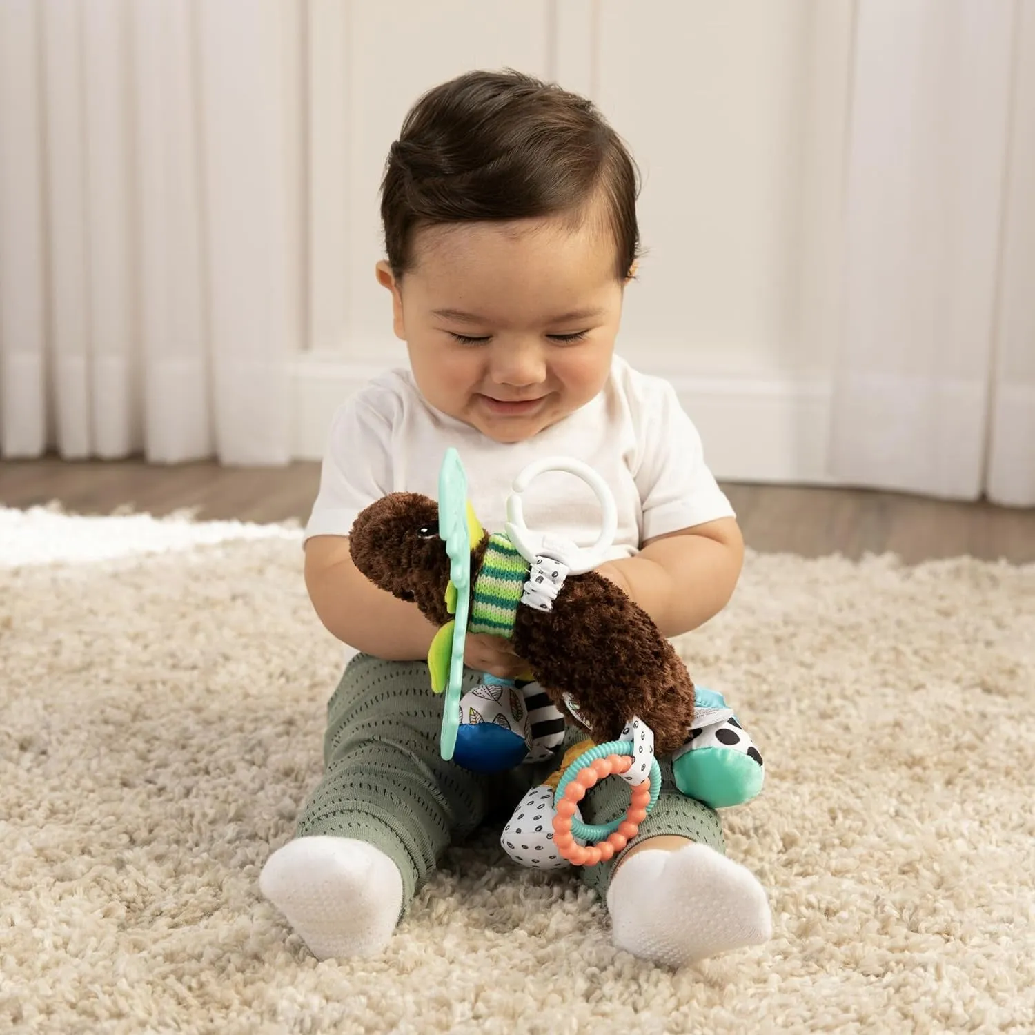 Mortimer the Moose Clip on Car Seat and Stroller Toy